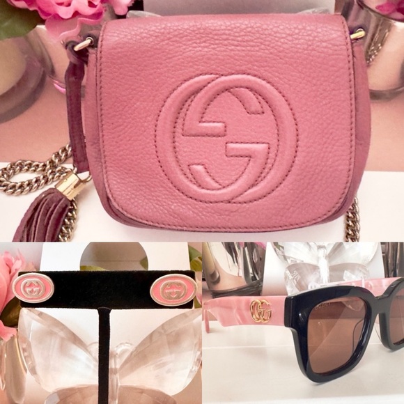 Gucci Pink Enameled Earrings - Picture 5 of 5